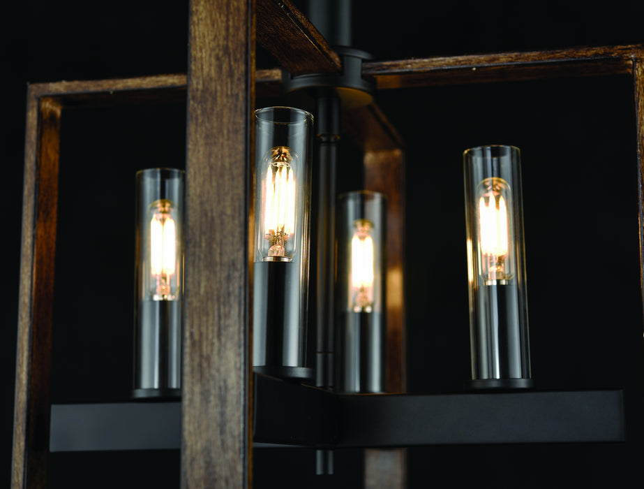 Four Light Semi-Flush Mount from the Blairmore collection in Ironwood On Metal/Graphite finish