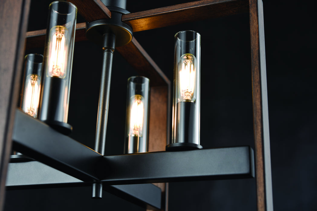 Four Light Semi-Flush Mount from the Blairmore collection in Ironwood On Metal/Graphite finish