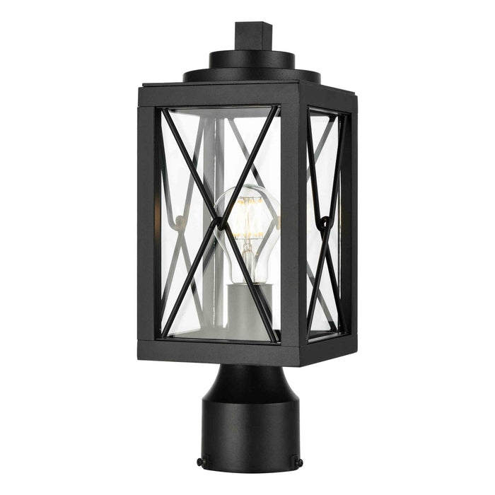 DVI Lighting - DVP43377BK-CL - One Light Outdoor Post Lamp - County Fair Outdoor - Black w/ Clear Glass