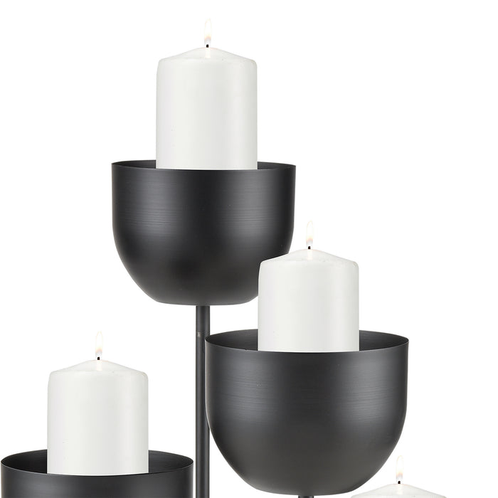 Candle Holder in Black finish