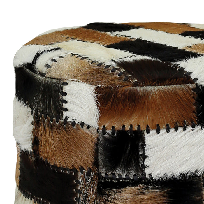 Ottoman from the Patchwork collection in Natural finish