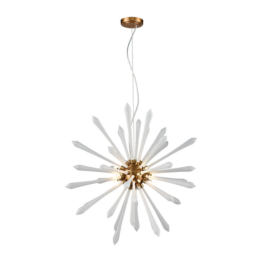 ELK Home - D4144 - LED Chandelier - Spiritus - Frosted Glass, Aged Brass, Aged Brass