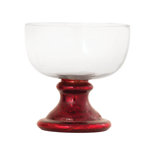 ELK Home - 209048 - Bowl - Melrose - Antique Red Artifact, Clear, Clear