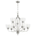 Quorum - 6127-9-265 - Nine Light Chandelier - Jardin - Satin Nickel w/ Clear/Seeded