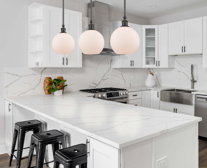 Concord Mini Pendant shown in the Matte Black finish with a Matte White shade