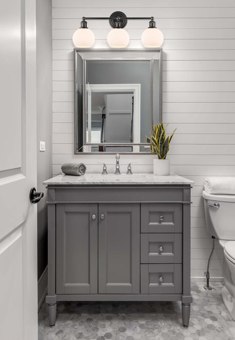 Innovations Lighting Concord 3 Light 24 inch Matte Black Bath Vanity Light 341-3W-BK-G121-6