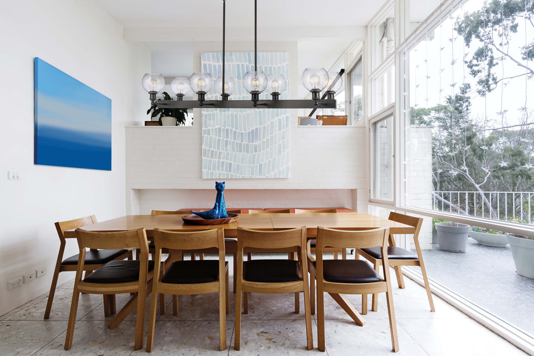 Innovations Lighting Concord 6 Light 30 inch Matte Black Chandelier 341-8CR-BK-G124-6