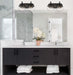 Sands Bath Vanity Light shown in the Matte Black finish with a Clear shade