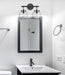 Span Bath Vanity Light shown in the Matte Black finish with a Clear shade