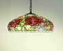 Meyda Tiffany - 51860 - One Light Pendant - Tiffany Peony - Burgundy Pink Seafoam