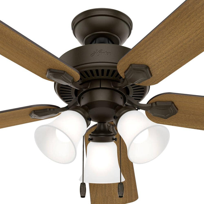 Hunter 52" Swanson Ceiling Fan with 3-Light LED Light Kit and Pull Chains