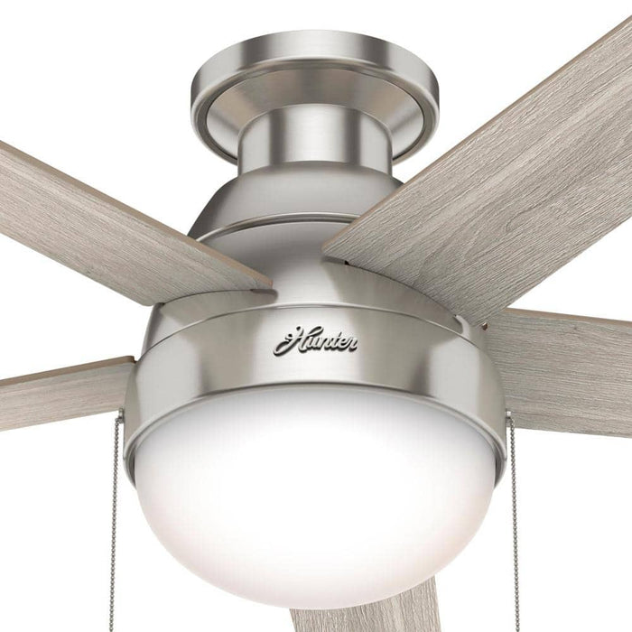Hunter 46" Anslee Low Profile Ceiling Fan with LED Light Kit and Pull Chains