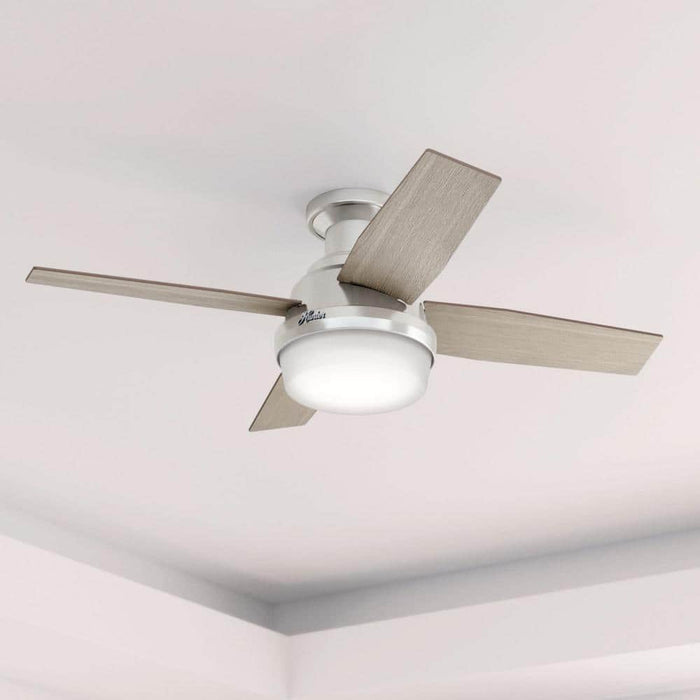 Hunter 44" Dempsey Interior Ceiling Fan with LED Light Kit and Handheld Remote