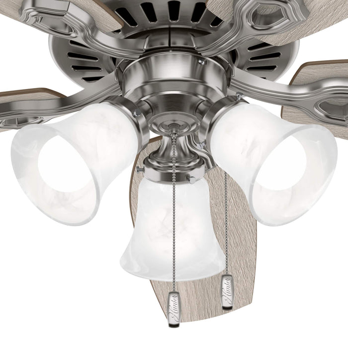 Hunter 52" Builder Ceiling Fan with 3-Light LED Light Kit and Pull Chains