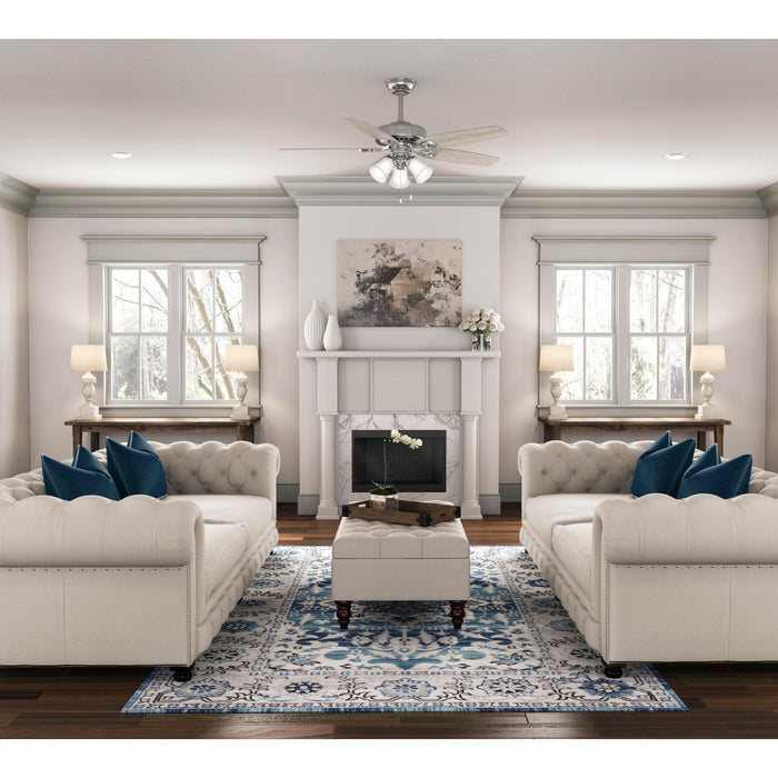 Hunter 52" Builder Hugger Ceiling Fan with LED Light Kit and Pull Chains