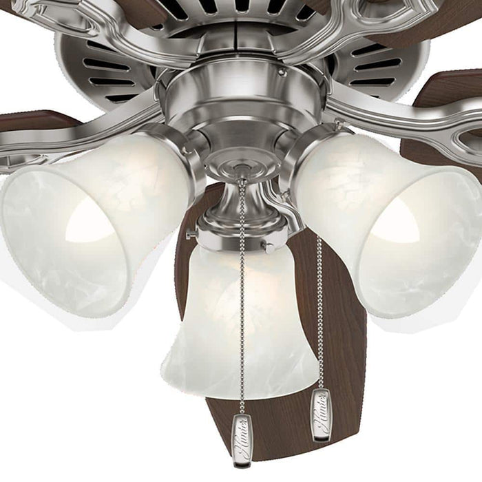 Hunter 52" Builder Ceiling Fan with 3-Light LED Light Kit and Pull Chains