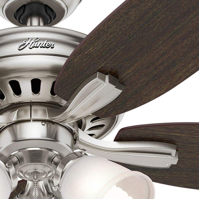 Hunter 52" Newsome Ceiling Fan with 3-Light LED Light Kit and Pull Chains