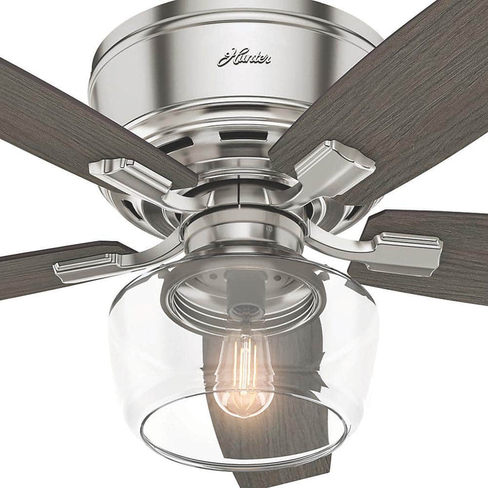 Hunter 52" Bennett Hugger Ceiling Fan with LED Light Kit and Handheld Remote