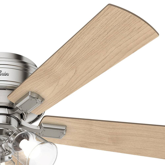 Hunter 52" Crestfield Hugger Ceiling Fan with LED Light Kit and Pull Chains
