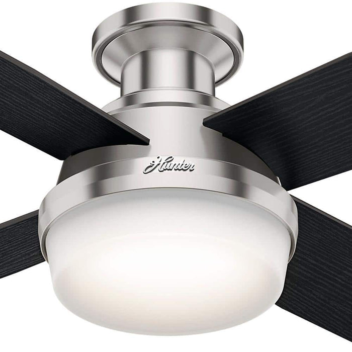 Hunter 52" Dempsey Low Profile Ceiling Fan with LED Light Kit and Handheld Remote