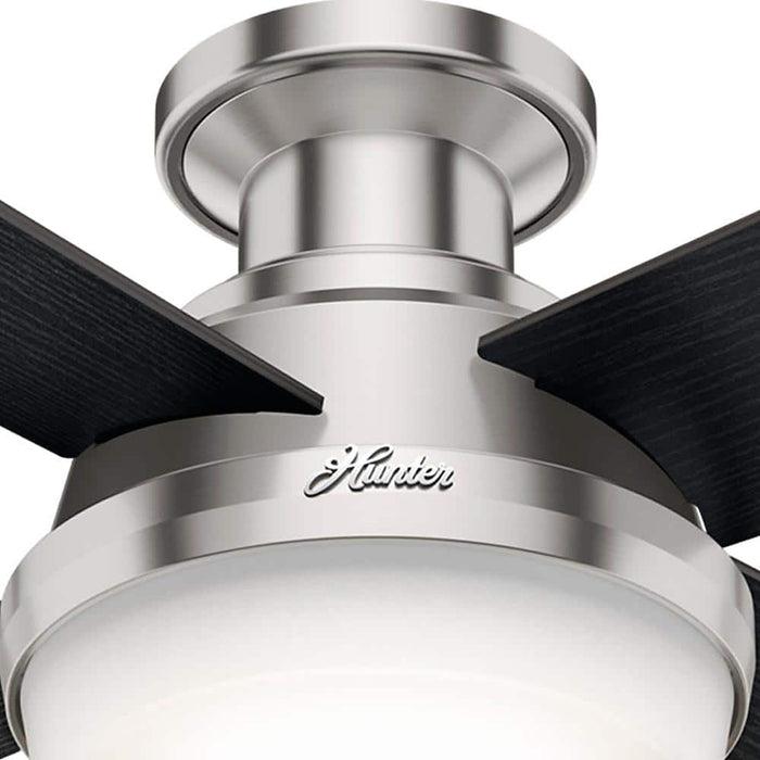 Hunter 52" Dempsey Low Profile Ceiling Fan with LED Light Kit and Handheld Remote