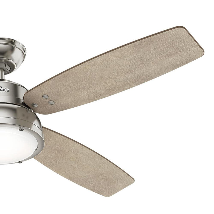 Hunter 52" Wingate Ceiling Fan with 2-Bulb LED Light Kit and Handheld Remote