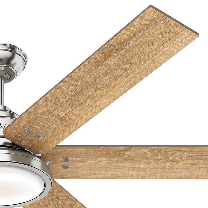 Hunter 60" Warrant Ceiling Fan with LED Light Kit and Wall Control