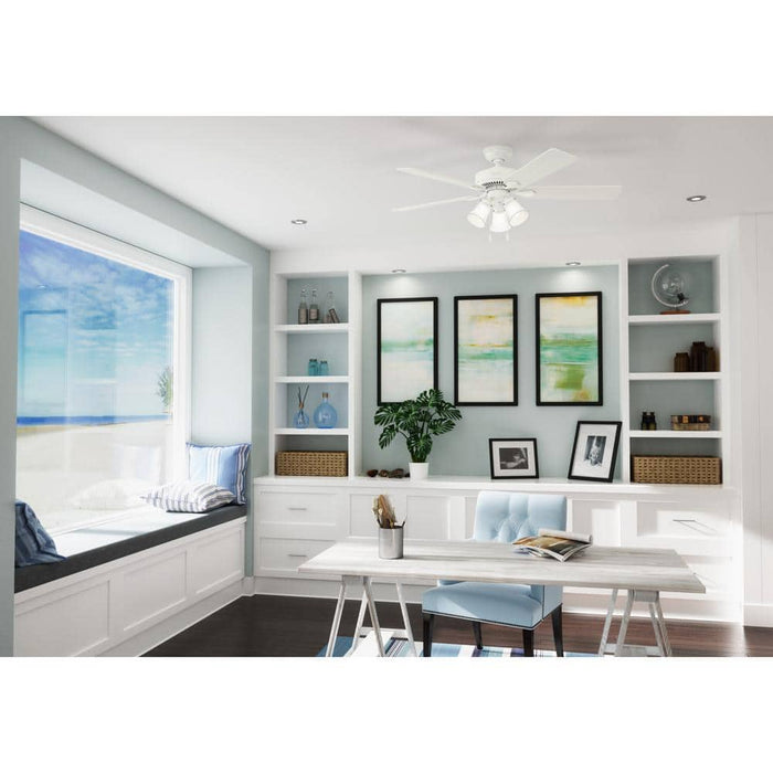 Hunter 52" Swanson Ceiling Fan with 3-Light LED Light Kit and Pull Chains