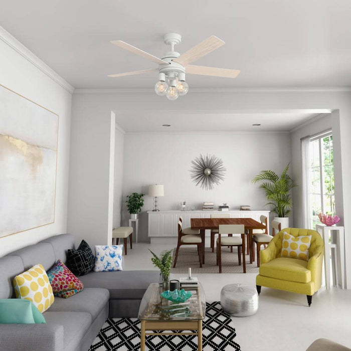 Hunter 52" Hardwick Ceiling Fan with LED Light Kit and Handheld Integrated Control System