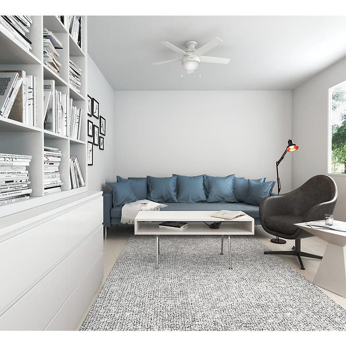 Hunter 46" Anslee Low Profile Ceiling Fan with LED Light Kit and Pull Chains