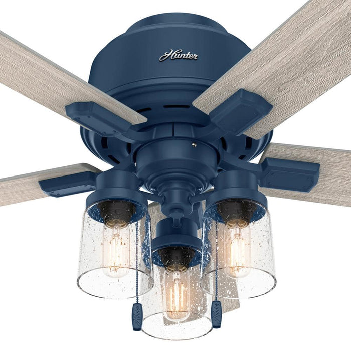 Hunter 44" Hartland Hugger Ceiling Fan with LED Light Kit and Pull Chains