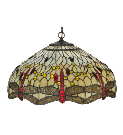 Three Light Pendant from the Tiffany Hanginghead Dragonfly collection in Crystal finish