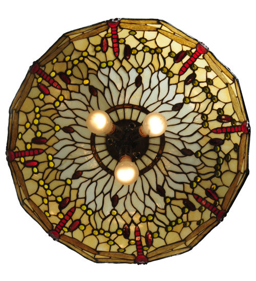 Three Light Pendant from the Tiffany Hanginghead Dragonfly collection in Crystal finish
