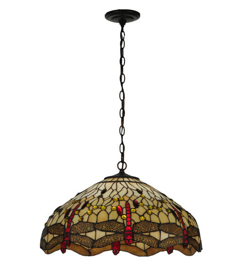 Three Light Pendant from the Tiffany Hanginghead Dragonfly collection in Crystal finish