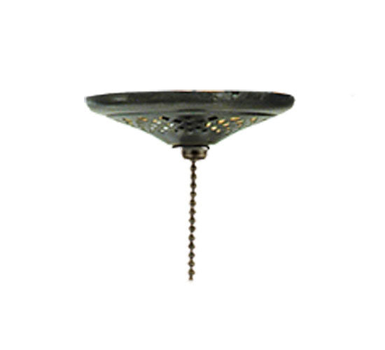 Three Light Fan Light Fixture from the Fleur-De-Lis collection in Beige Ha Green/Blue Amber finish