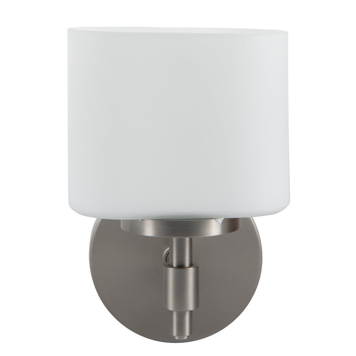 One Light Wall Mount from the Moderne 1 Light Sconce collection in Brush Nickel finish