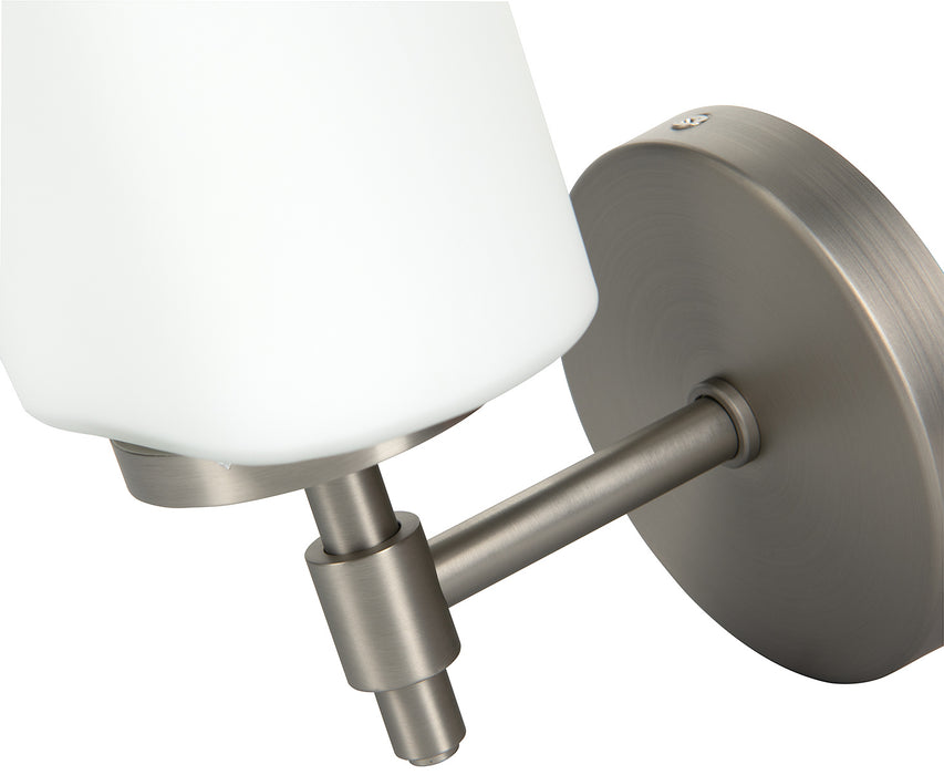 One Light Wall Mount from the Moderne 1 Light Sconce collection in Brush Nickel finish
