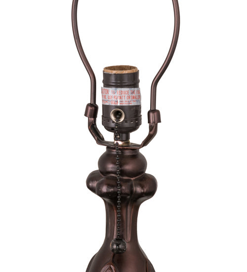 One Light Table Base from the Fleur collection in Mahogany Bronze finish