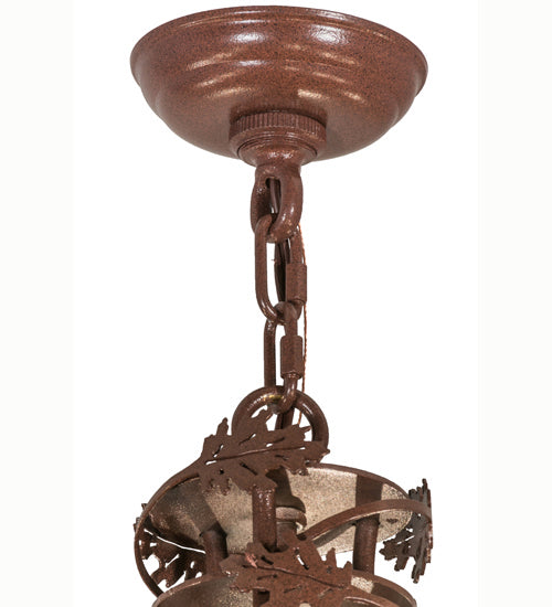 11 Light Chandelier Hardware from the Greenbriar Oak collection in Rust finish
