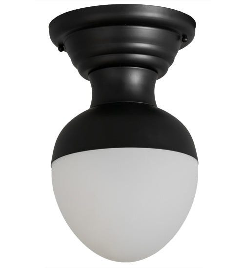 LED Flushmount from the Huevo collection in Mahogany Bronze finish