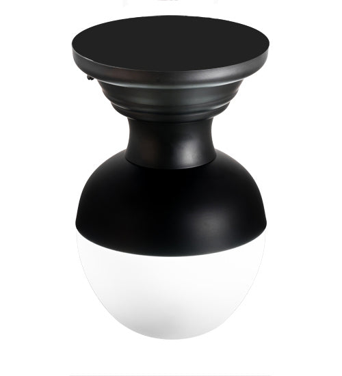 LED Flushmount from the Huevo collection in Mahogany Bronze finish