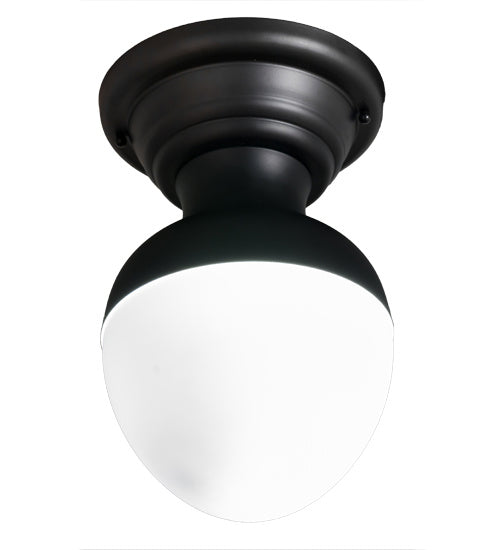 LED Flushmount from the Huevo collection in Mahogany Bronze finish