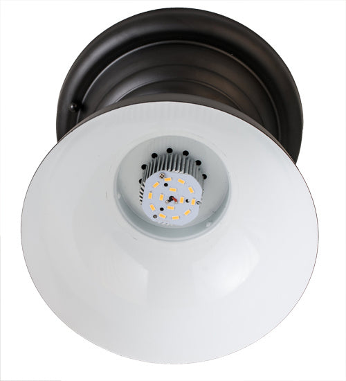 LED Flushmount from the Huevo collection in Mahogany Bronze finish