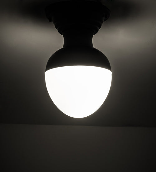 LED Flushmount from the Huevo collection in Mahogany Bronze finish