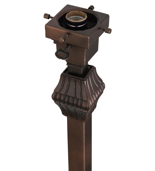 One Light Floor Base from the Mission collection in Mahogany Bronze finish