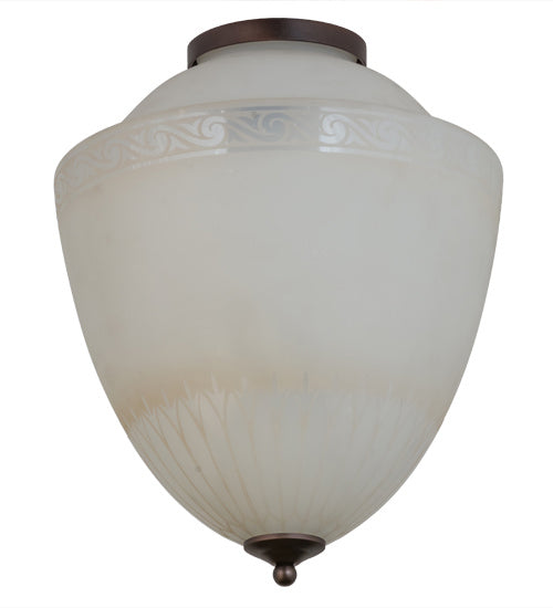 Two Light Flushmount from the Ovum Aquinum collection in Mahogany Bronze finish