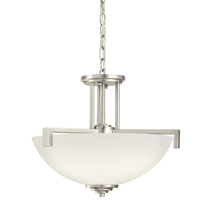 LED Pendant/Semi Flush from the Eileen collection in Brushed Nickel finish