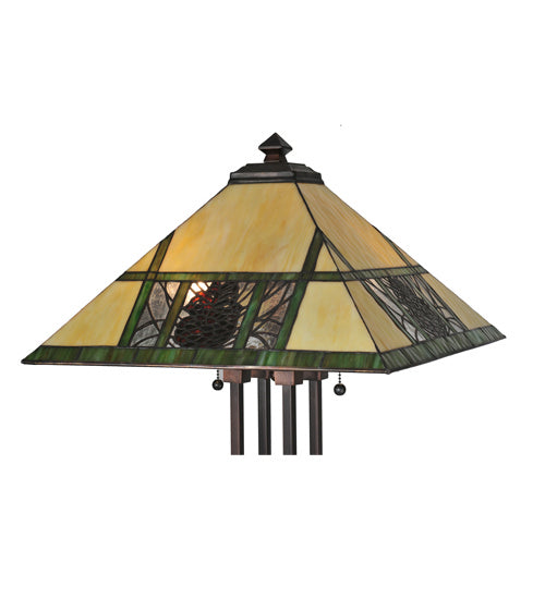 Shade from the Pinecone Ridge collection in Beige Amber Zasdy finish