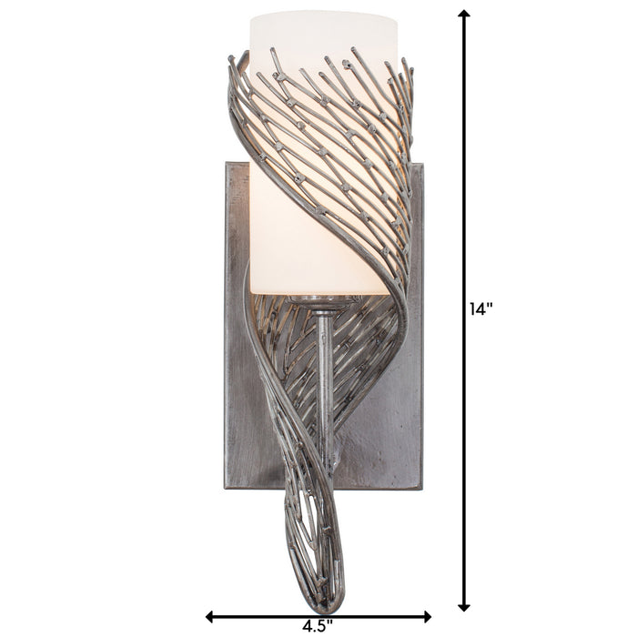 One Light Wall Sconce from the Flow collection in Steel finish