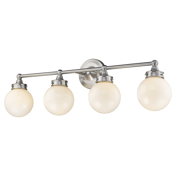Four Light Vanity from the Fairfax collection in Satin nickel finish